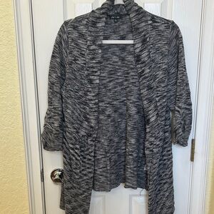Apt. 9 Black and Gray Marled Cardigan